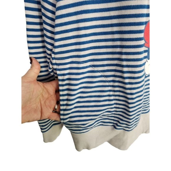 UniQlo X Disney Mickey Mouse Blue and Gray Hoodie Pullover Size XS - Picture 5 of 6